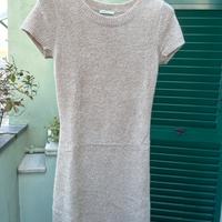 ABITO MINI IN MAGLIA DORATO