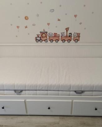 Letto divano con cassetti e 2 materassi