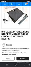 Cassa di fondazione per motore cancello battente