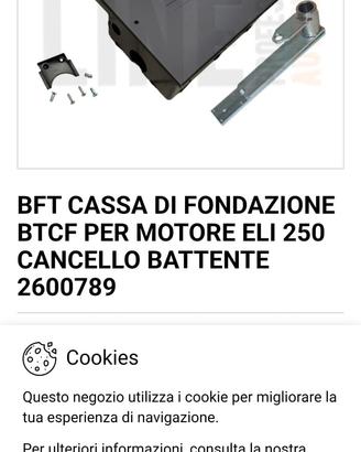 Cassa di fondazione per motore cancello battente