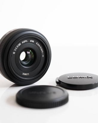 LUMIX G 20mm F1.7 ASPH H-H020 obiettivo +per MFT
