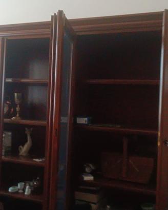 mobile in legno libreria soggiorno in mogano 4 m 2