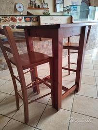 set di 6 tavoli e 12 sedie per pub,bar,pizzeria