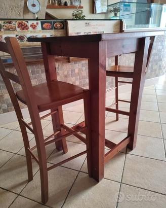 set di 6 tavoli e 12 sedie per pub,bar,pizzeria