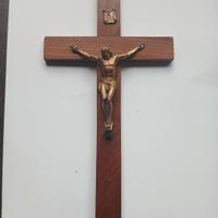 Crocifisso Legno vintage  lunghezza cm 20