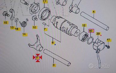 Forchetta cambio moto Suzuki n.3