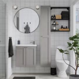 Specchio Bagno Tondo IKEA 80 cm Nero – Nuovo