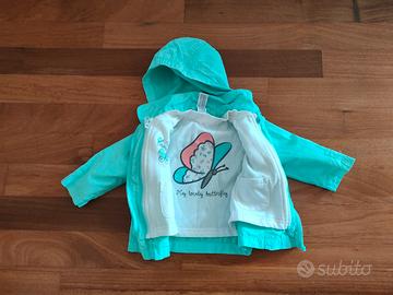 Giubbino impermeabile con felpa coordinata 6 mesi