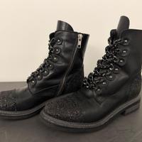 Stivaletti da donna neri con payette