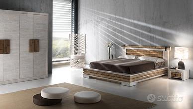 Letto contenitore, in vero legno