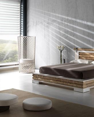 Letto contenitore, in vero legno