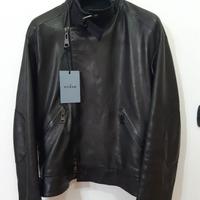 U.S. GIACCA CHIODO IN PELLE NERO - HOGAN