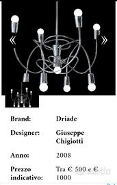 lampadario driade modello grape design chigiotti