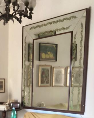 Grande specchio liberty con illuminazione interna
