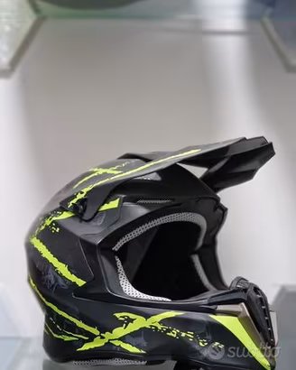 CASCO DIEFFE CROSS NERO E GIALLO