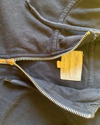 Felpa uomo Primark blu con cappuccio e zip taglia