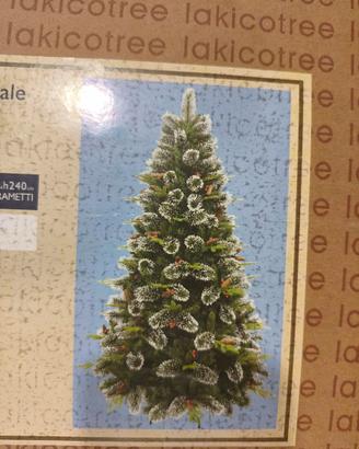 Albero di natale 1.80 com bacche e pigne