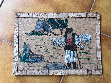 Piccolo quadro in sughero anni '70