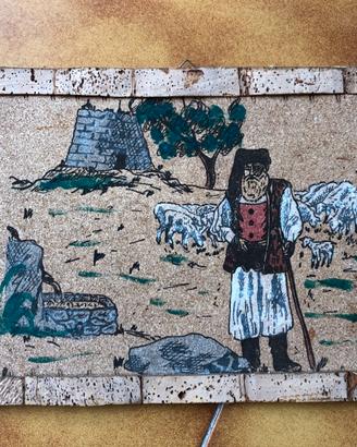 Piccolo quadro in sughero anni '70