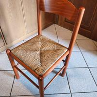 Sedie in legno Pisa con seduta in paglia