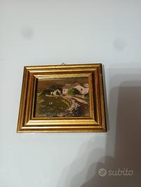 quadretto paesaggio di campagna 