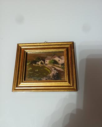 quadretto paesaggio di campagna 