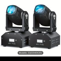 2 * coppia teste mobili 100 watt mini LED DJ anima