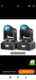 2 * coppia teste mobili 100 watt mini LED DJ anima