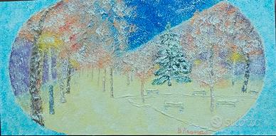 Quadro olio su tavola