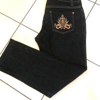 Jennyfer Premium ~Jeans blu ricami filo oro. 44/46