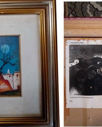 7 Quadri Pino Faggiano con descrizione/autentica