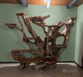Magnifica Scultura in Radice di Legno Naturale