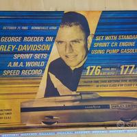 Aermacchi Harley-Davidson poster record velocità
