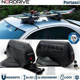 Portasci Magnetico PER MERCEDES Sci o SnowBoard