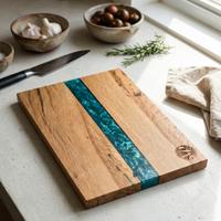 tagliere artigianale legno massello e resina