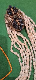 Collana vintage anni 60 perle di fiume.
