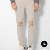 Bershka Slimfit Jeans in Beige