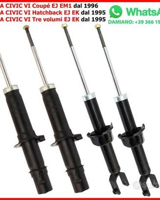 4 Ammortizzatori HONDA CIVIC VI Coup EJ EM1