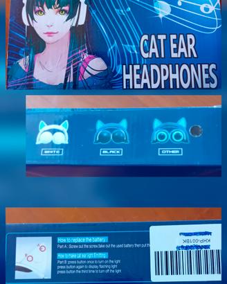 cuffie stereo micio