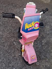 Moto elettrica Rock con caricabatteria per bambine