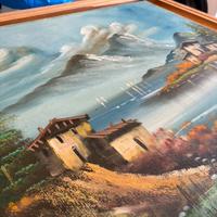 Dipinto a mano su tela . Passaggio