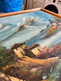 Dipinto a mano su tela . Passaggio