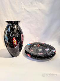 Vaso e ciotola vetro Murano