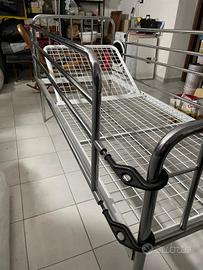 letto ortopedico reclinabile con sponde 