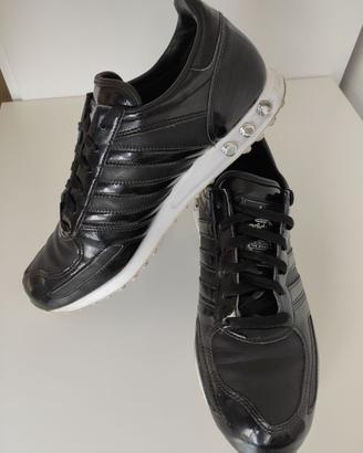 ADIDAS L.A. TRAINER Originali PELLE Nero Lucido