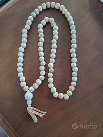Collana in legno naturale stile Buddhista