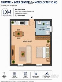 Chiavari monolocale arredato