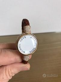 MICHAEL KORD bracciale in cuoio MARRONE