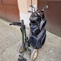 Kit 10 mazze da golf e carrello per iniziare