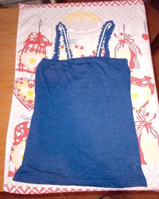 Canottiera donna blu 